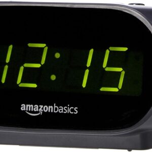 Basics Small Digital Oval Alarm Clock