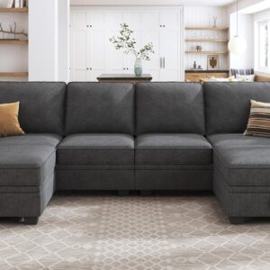 Sectional Sofa with Storage Seat