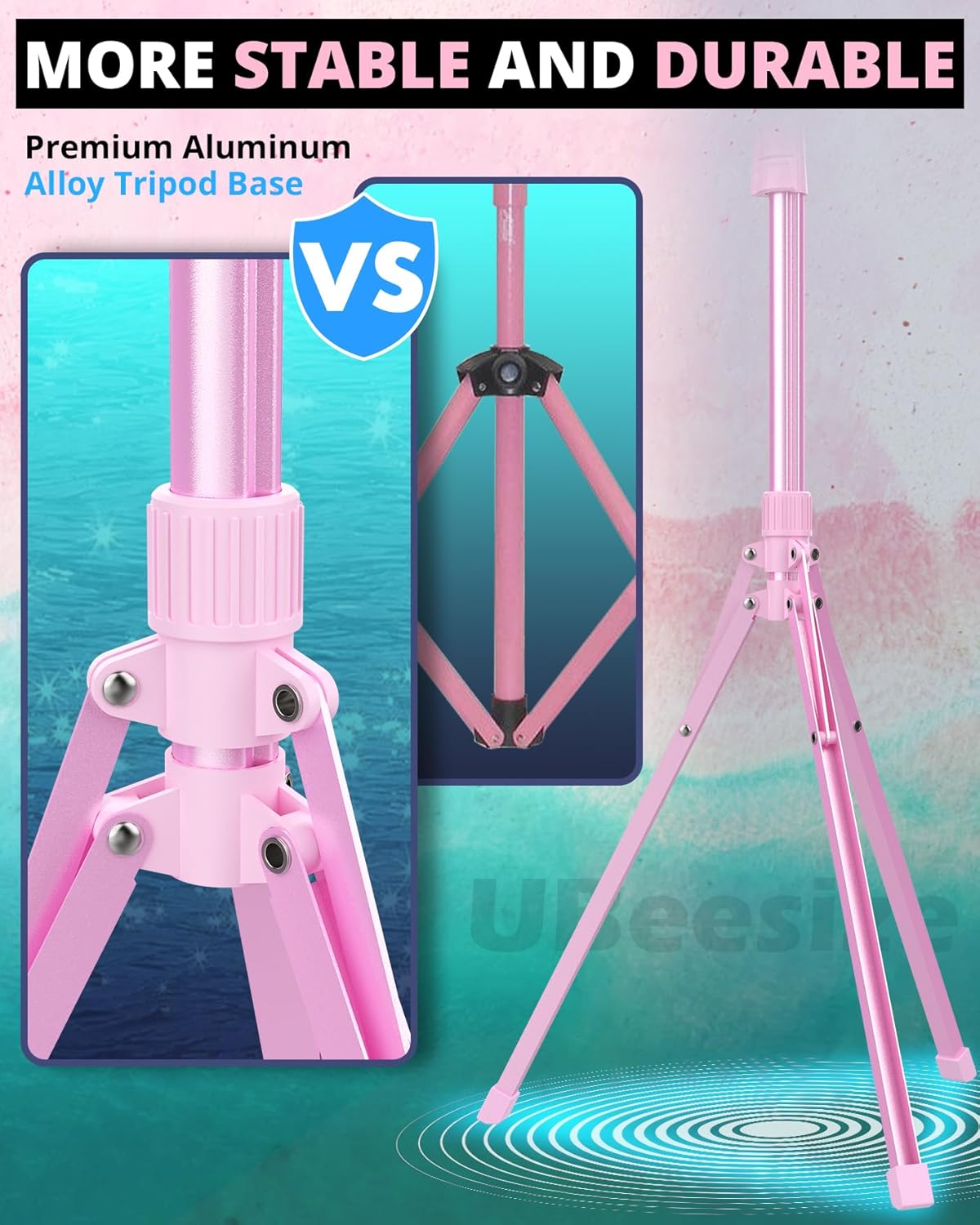 UBeesize 12'' Selfie Ring Light with 62’’ Tripod Stand for Video Recording, Live Streaming - Image 11